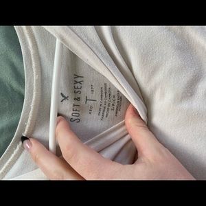 AE soft and sexy white t-shirt